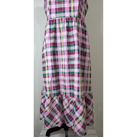 TORRID Pink & Green Mini Poplin Tiered Ruffle Strap Dress Size 00 (10) - Picture 8 of 13